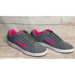 Nike Women’s Court Tradition II Shoes Size 10 in Grey/Hot Pink/White 635425-060